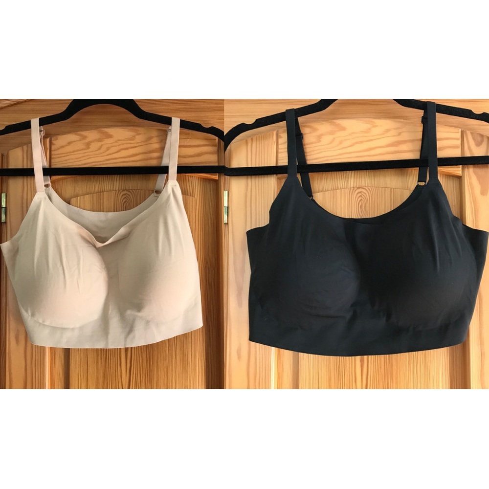 SET OF 2 Bralettes Target True & Co Nude and Black